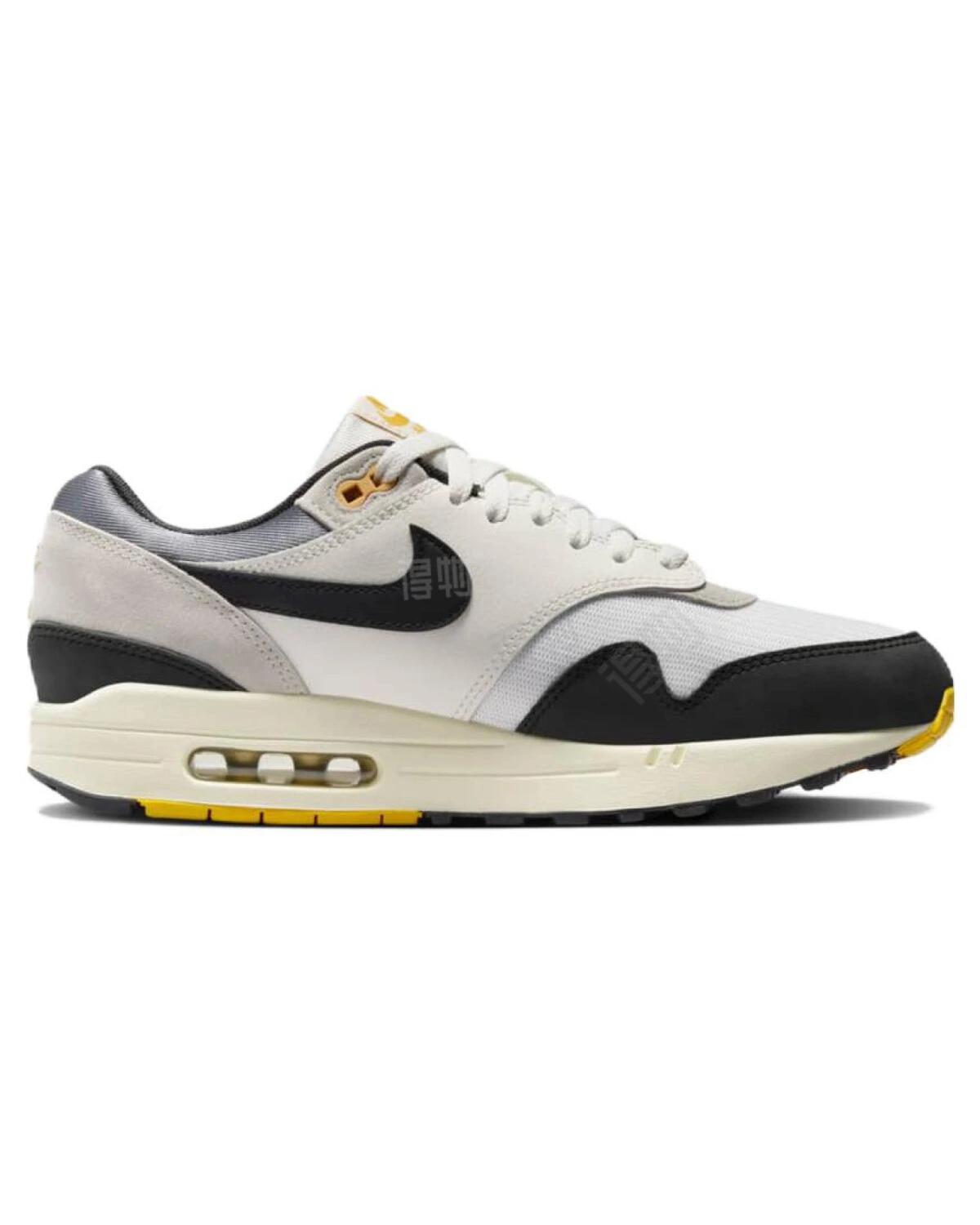 Nike Air Max 1 унисекс кроссовки повседневные бело-черные картинка