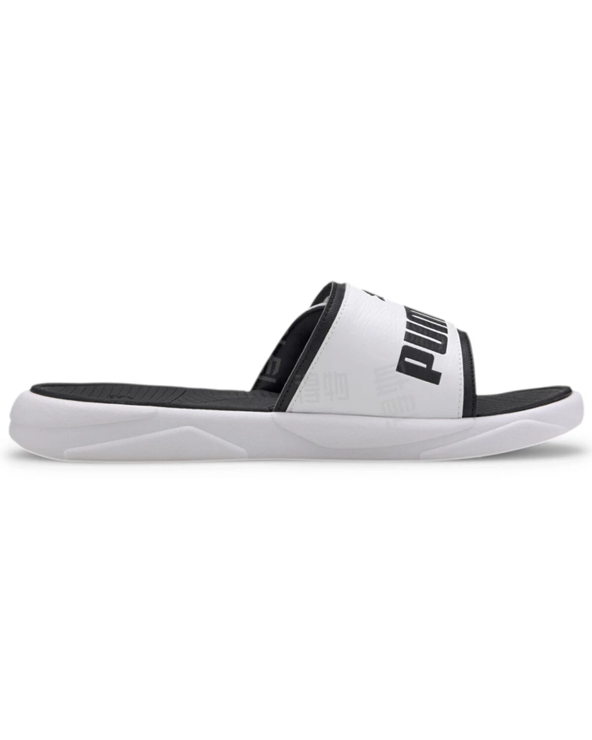 PUMA Royalcat Comfort мужские шлепанцы с магнитной застежкой бело-черные картинка