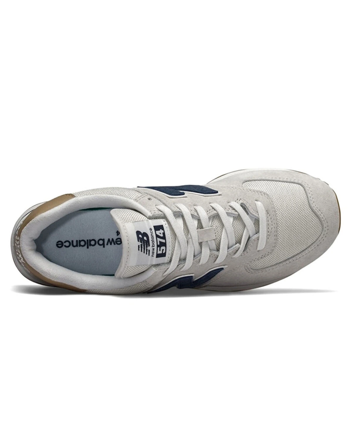 New Balance 574 кроссовки серые текстильные повседневные для бега картинка
