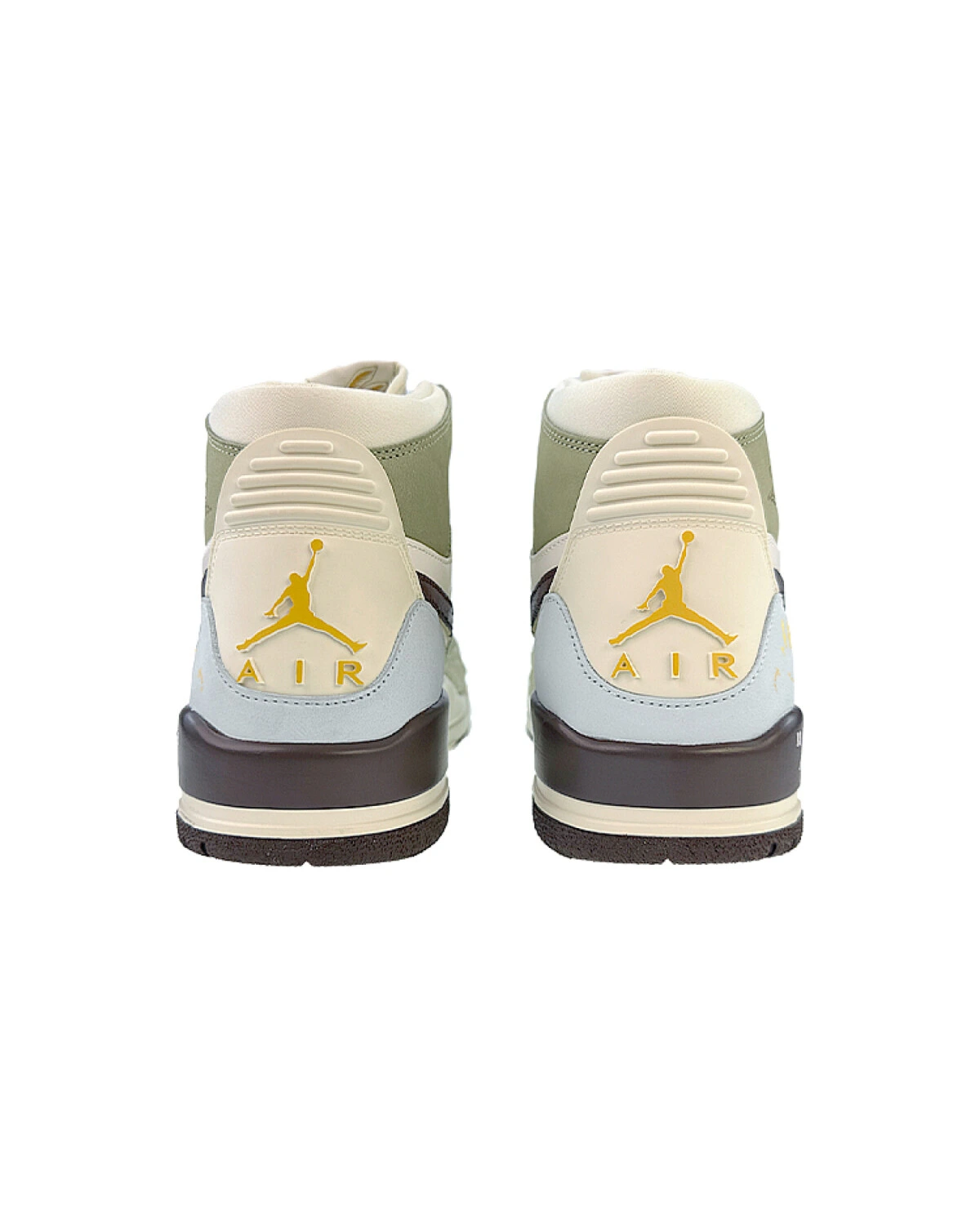 Jordan Legacy 312 BNK мужские кроссовки бело-зелёные с золотыми акцентами картинка