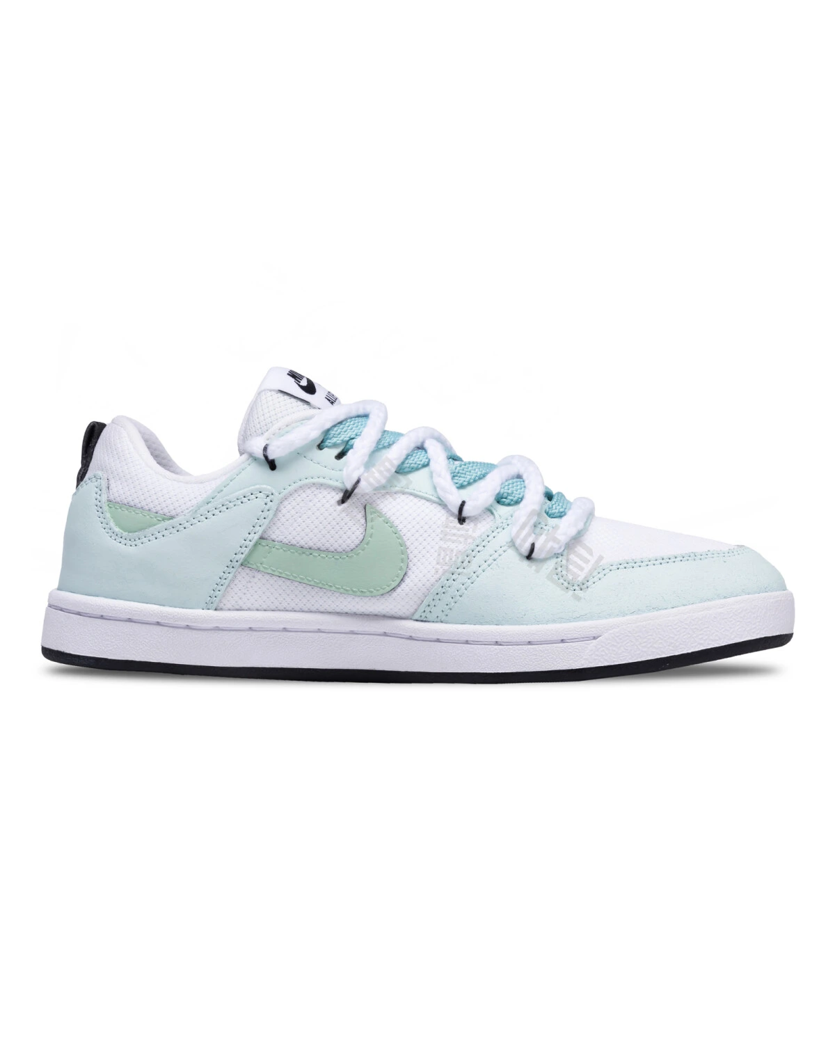 Nike SB Alleyoop женские кроссовки бело-зеленые с водяным принтом картинка