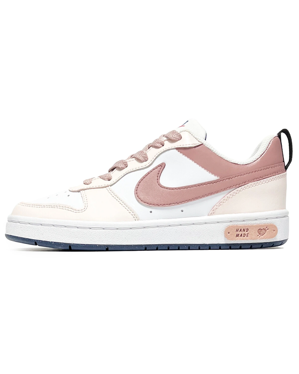 Nike Court Borough детские кроссовки розово-белые комфортные картинка