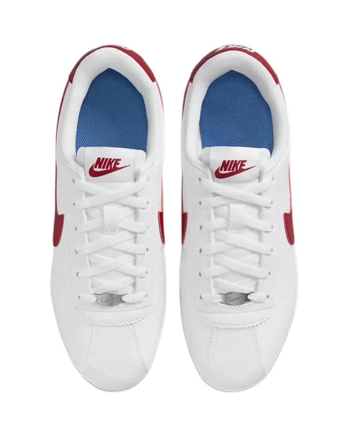 Nike Cortez детские кроссовки бело-красные комфортные и прочные картинка