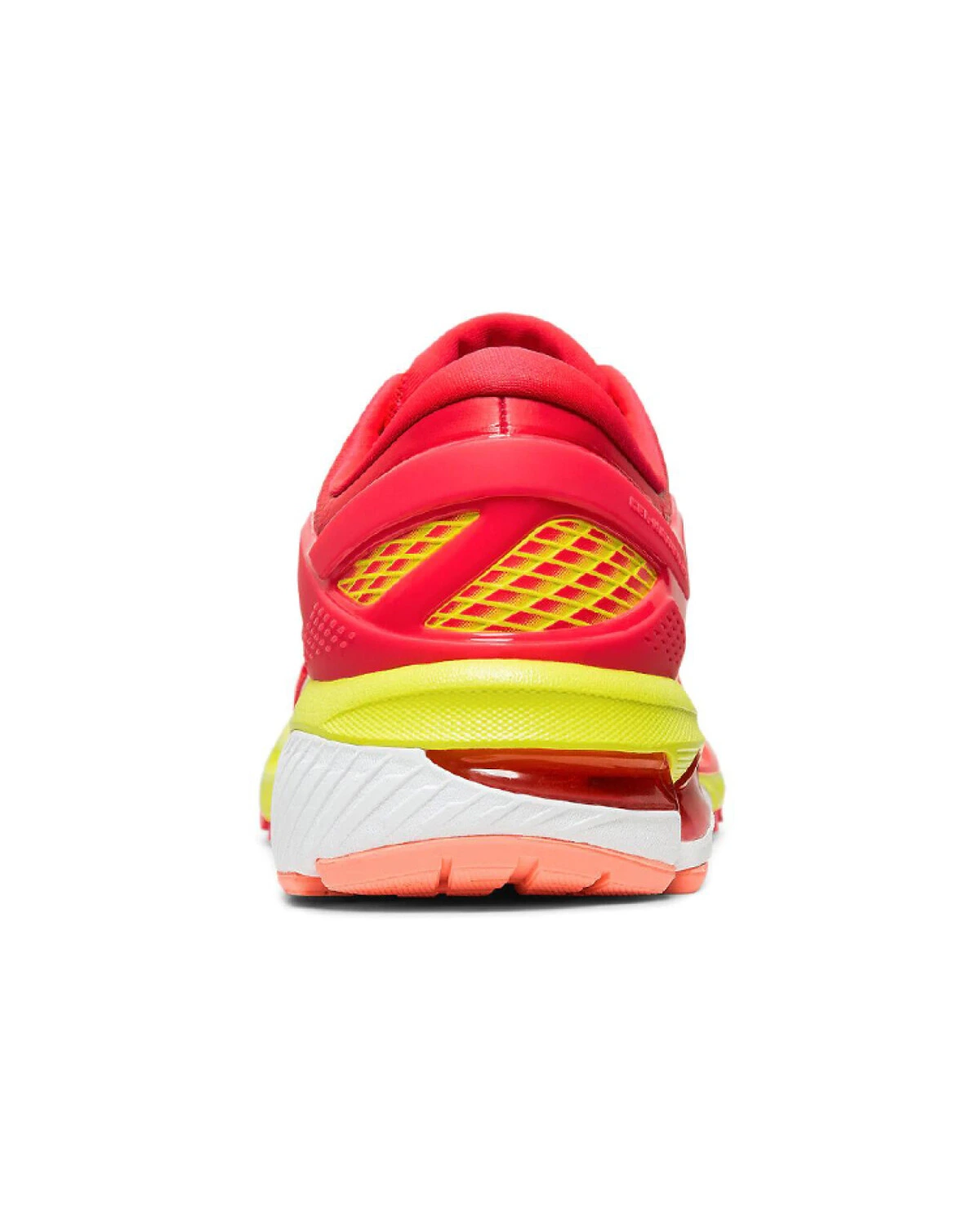 Asics Gel-Kayano 26 женские кроссовки для бега с комбинированным верхом красно-жёлтые картинка