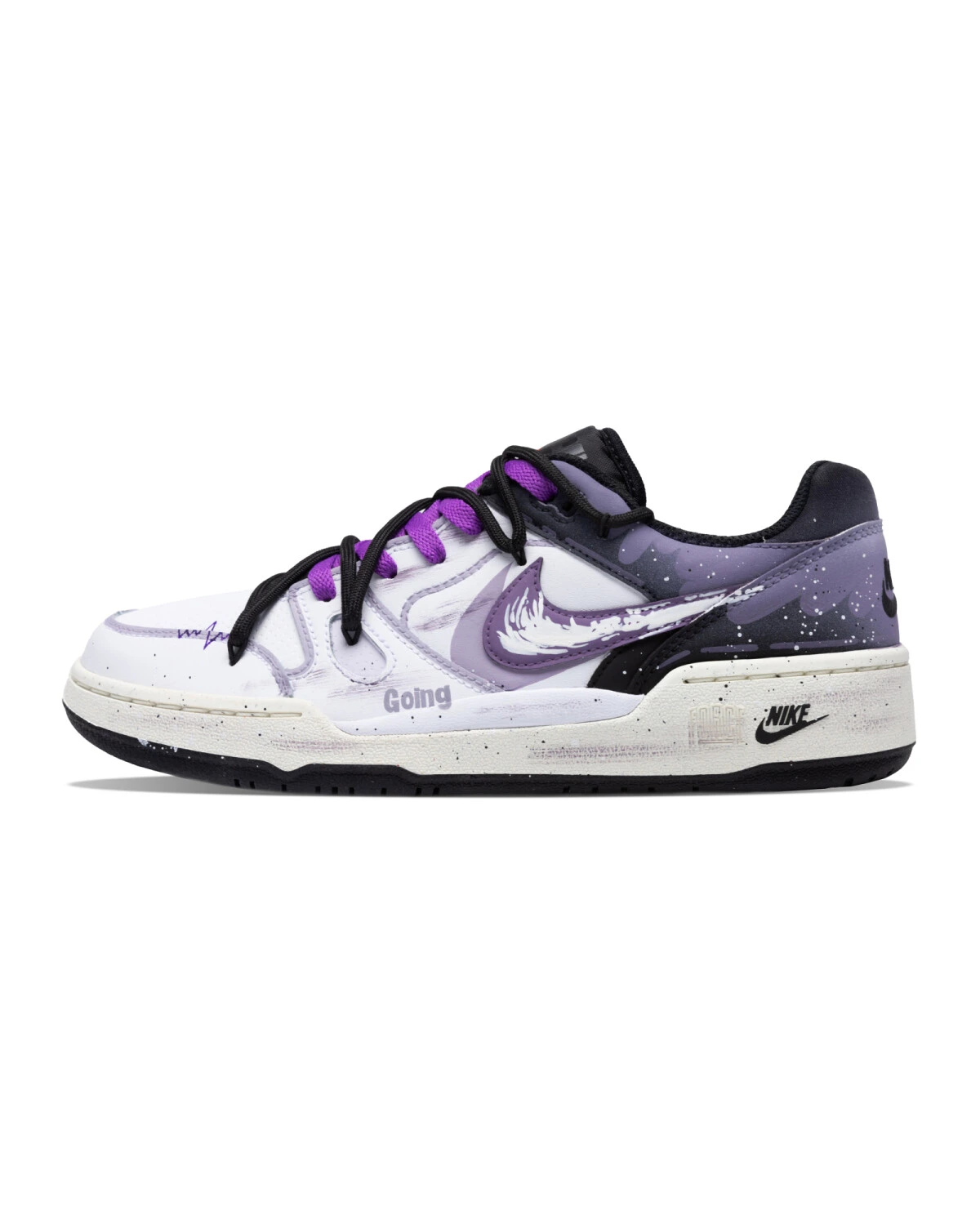 Nike Full Force мужские кроссовки черно-фиолетовые износостойкие картинка