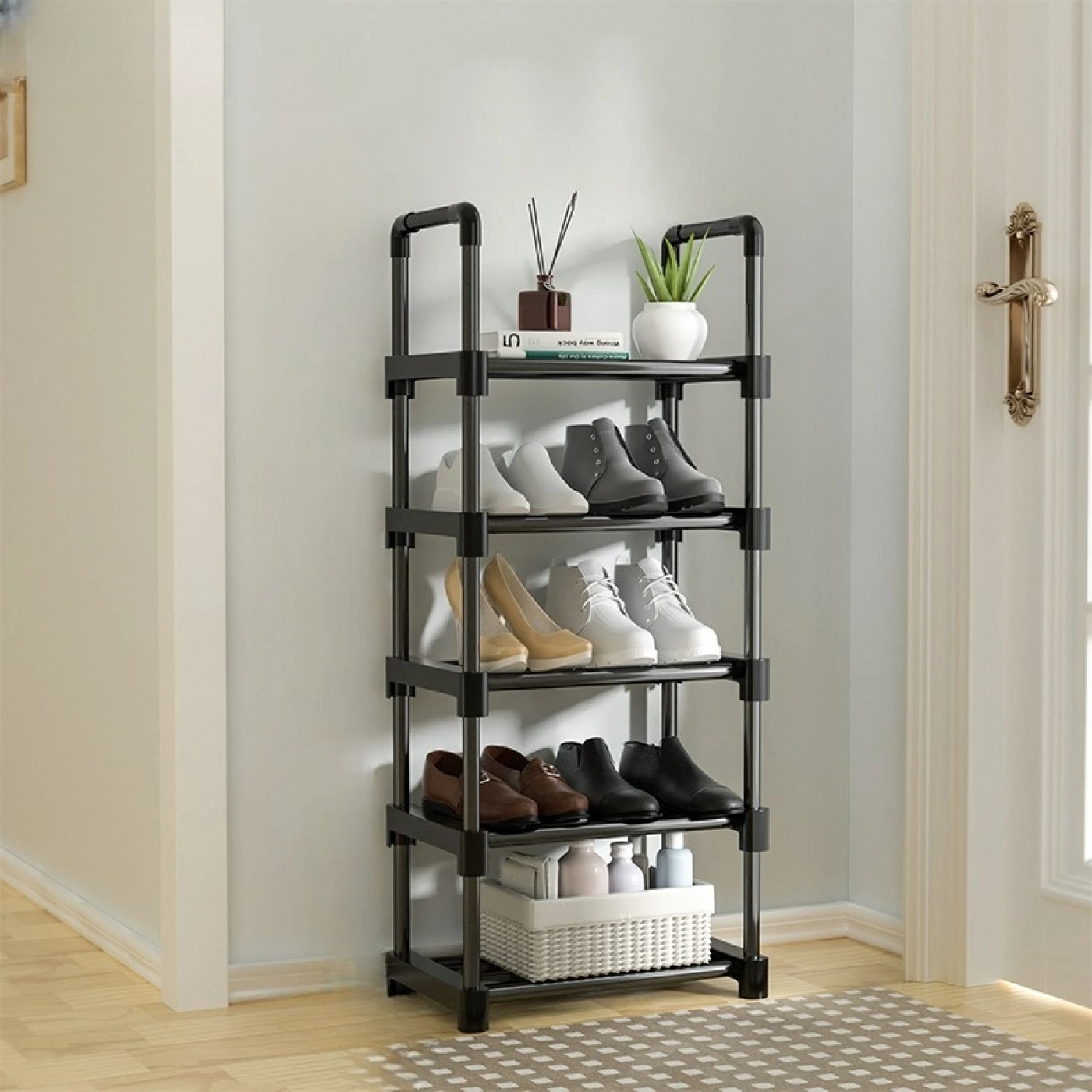 Металлический стеллаж для обуви картинка