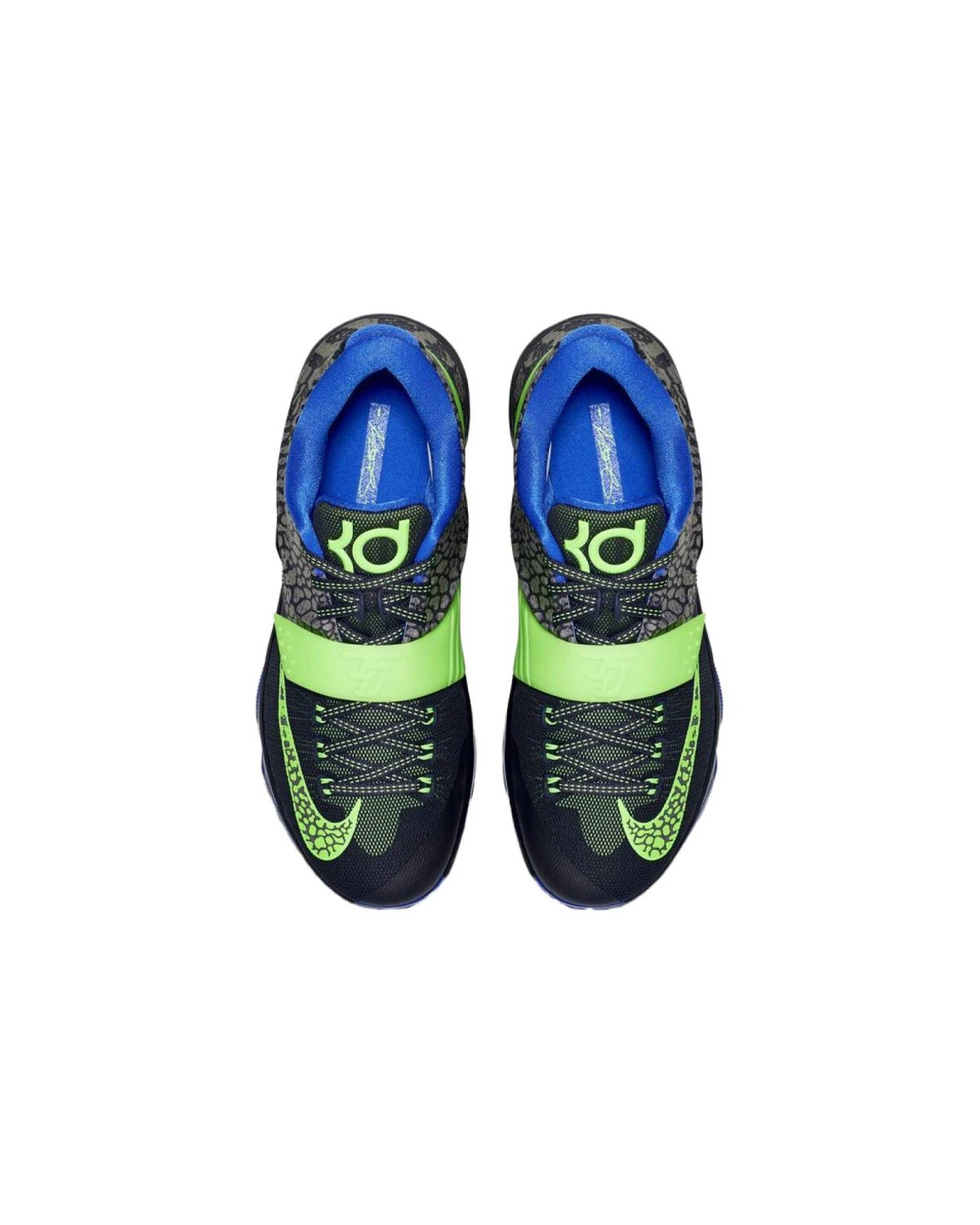 Nike KD 7 Electric Eel мужские кроссовки спортивные серо-зеленые картинка