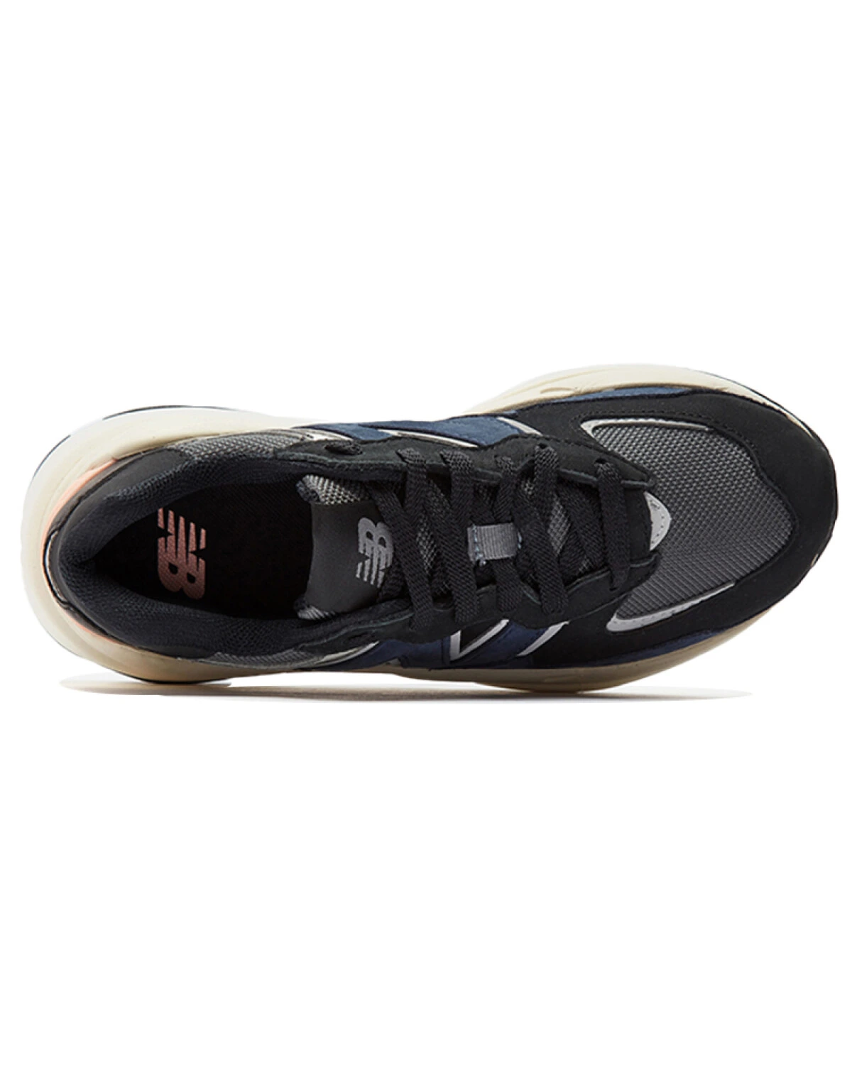 New Balance NB 5740 женские кроссовки черно-сине-серые ретро с сеткой и замшей картинка