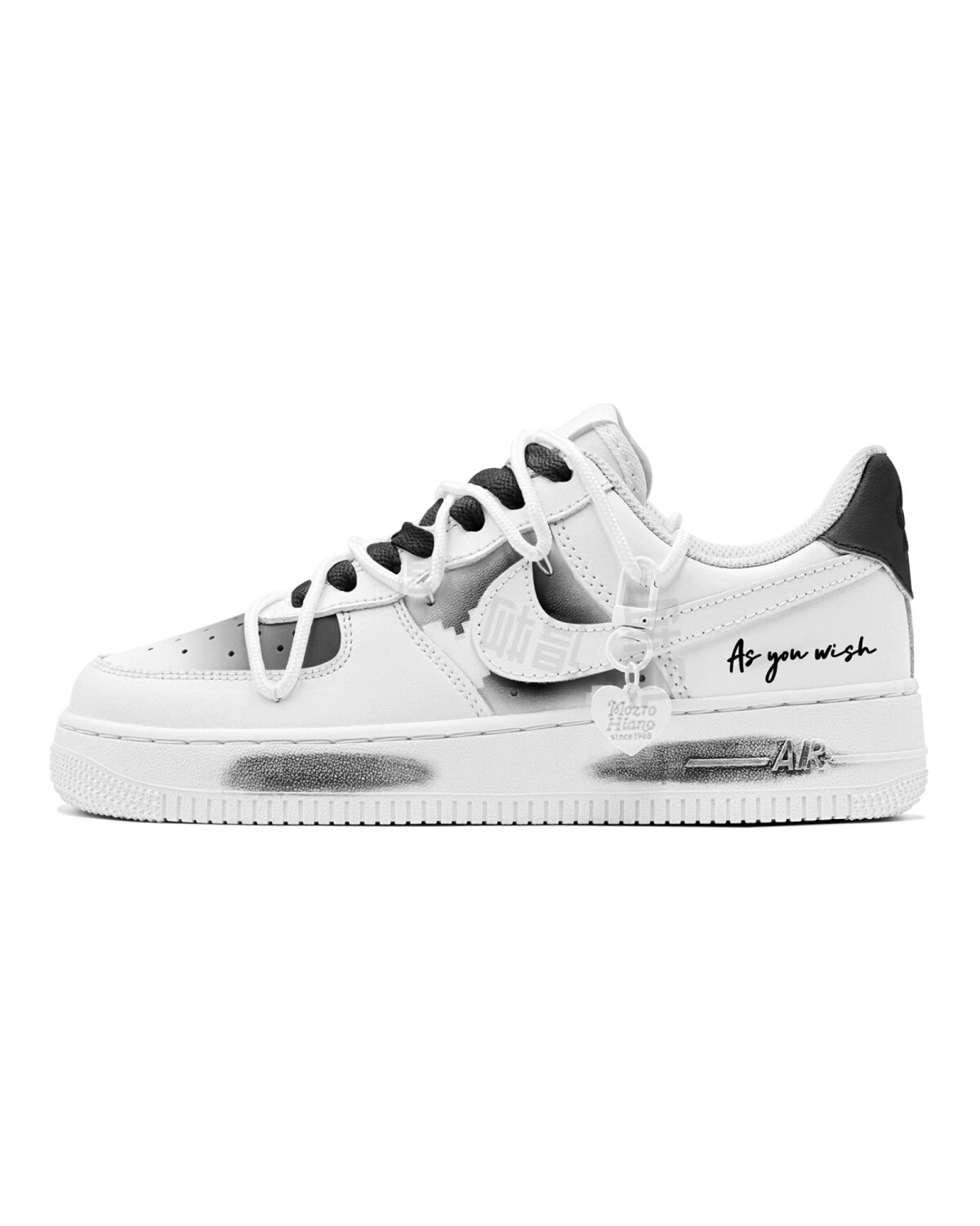 Nike Air Force 1 мужские кроссовки черно-белые классические картинка