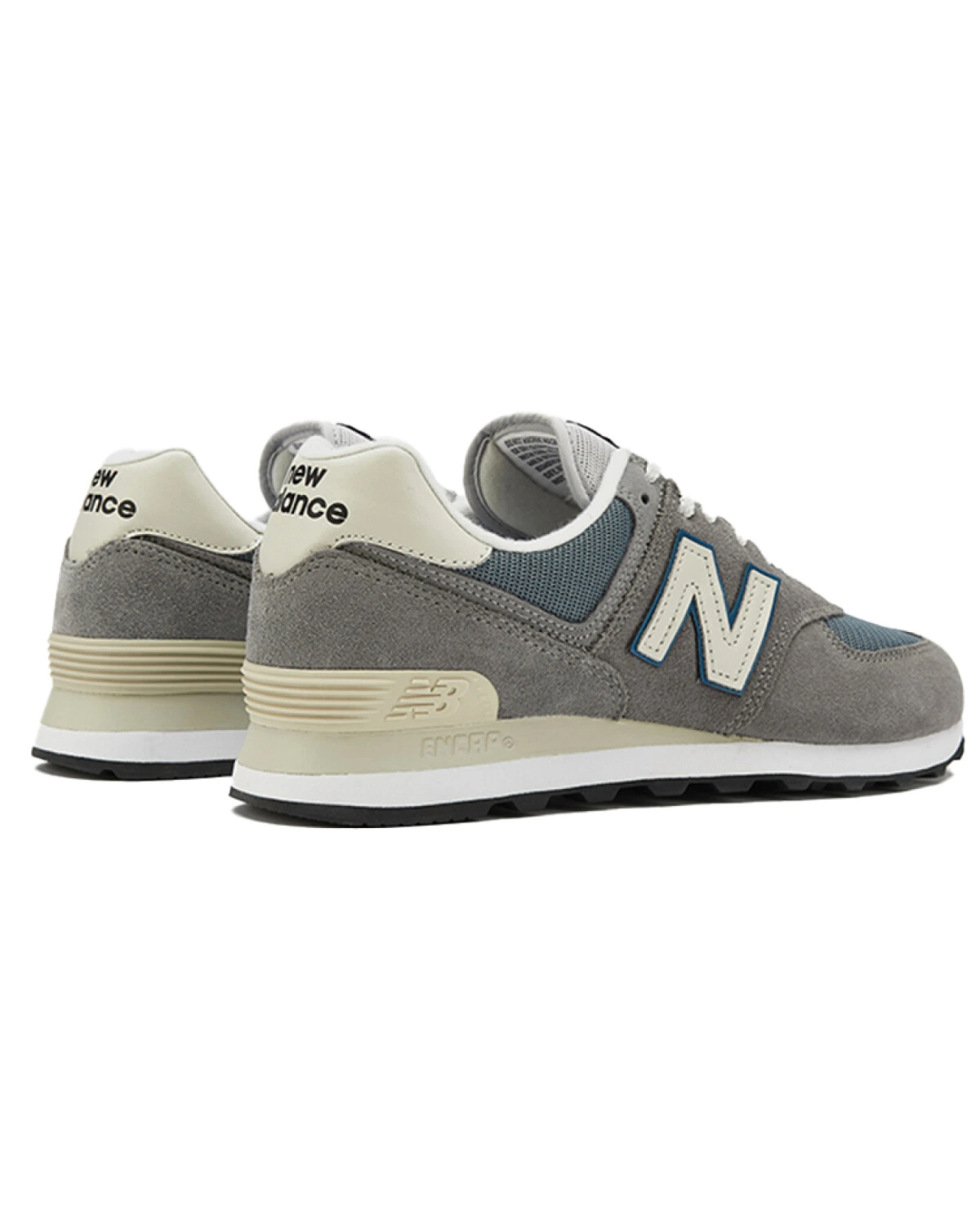 New Balance NB 574 унисекс кроссовки серые дышащие из сетки картинка