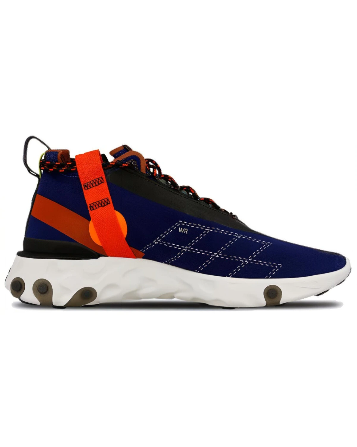Nike ISPA Mid Top унисекс кроссовки средние синие из текстиля с платформой картинка