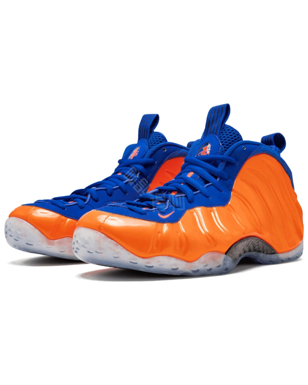 Nike Air Foamposite One мужские кроссовки баскетбольные сине-оранжевые картинка