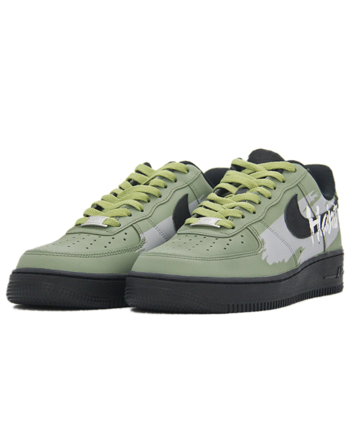 Nike Air Force 1 07 унисекс кроссовки кожаные зеленые картинка