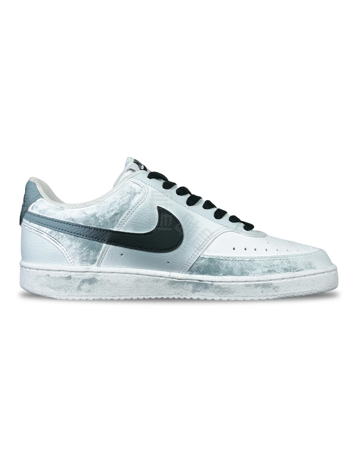Nike Court Vision 1 мужские кроссовки бело-зеленые с тонкой подошвой и нескользящей подметкой картинка