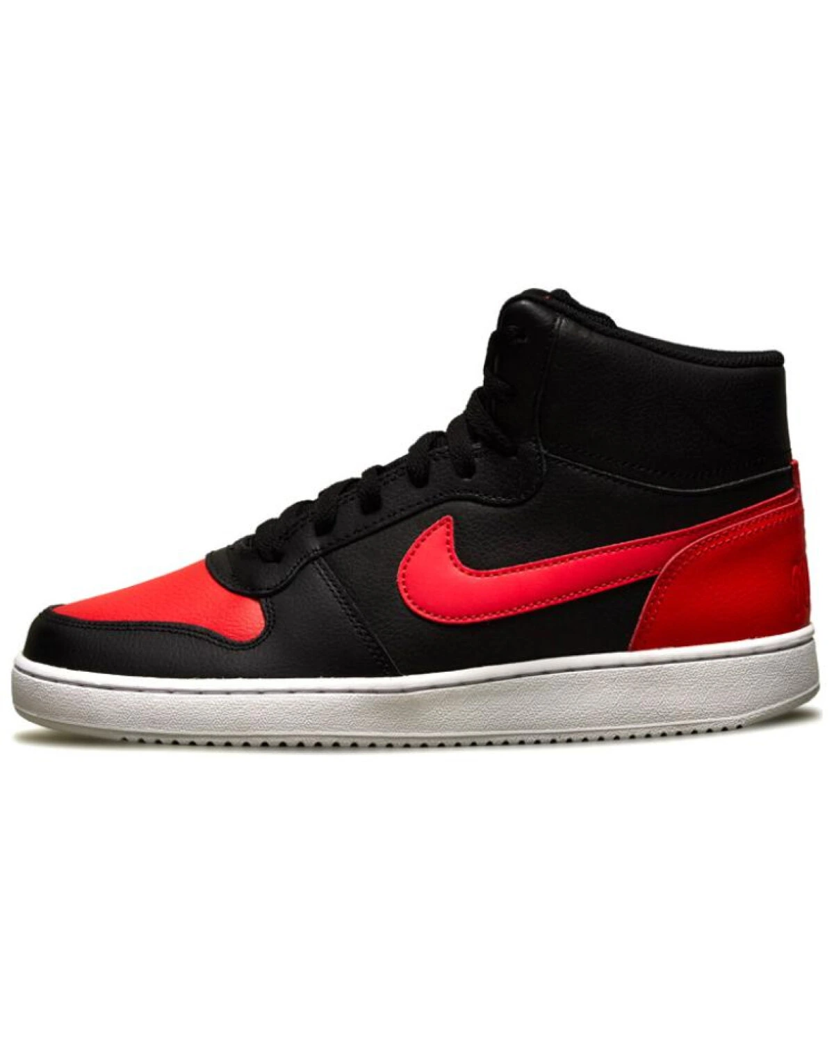 Nike EBERNON Mid мужские высокие кроссовки черно-красные с амортизацией и износостойкостью картинка