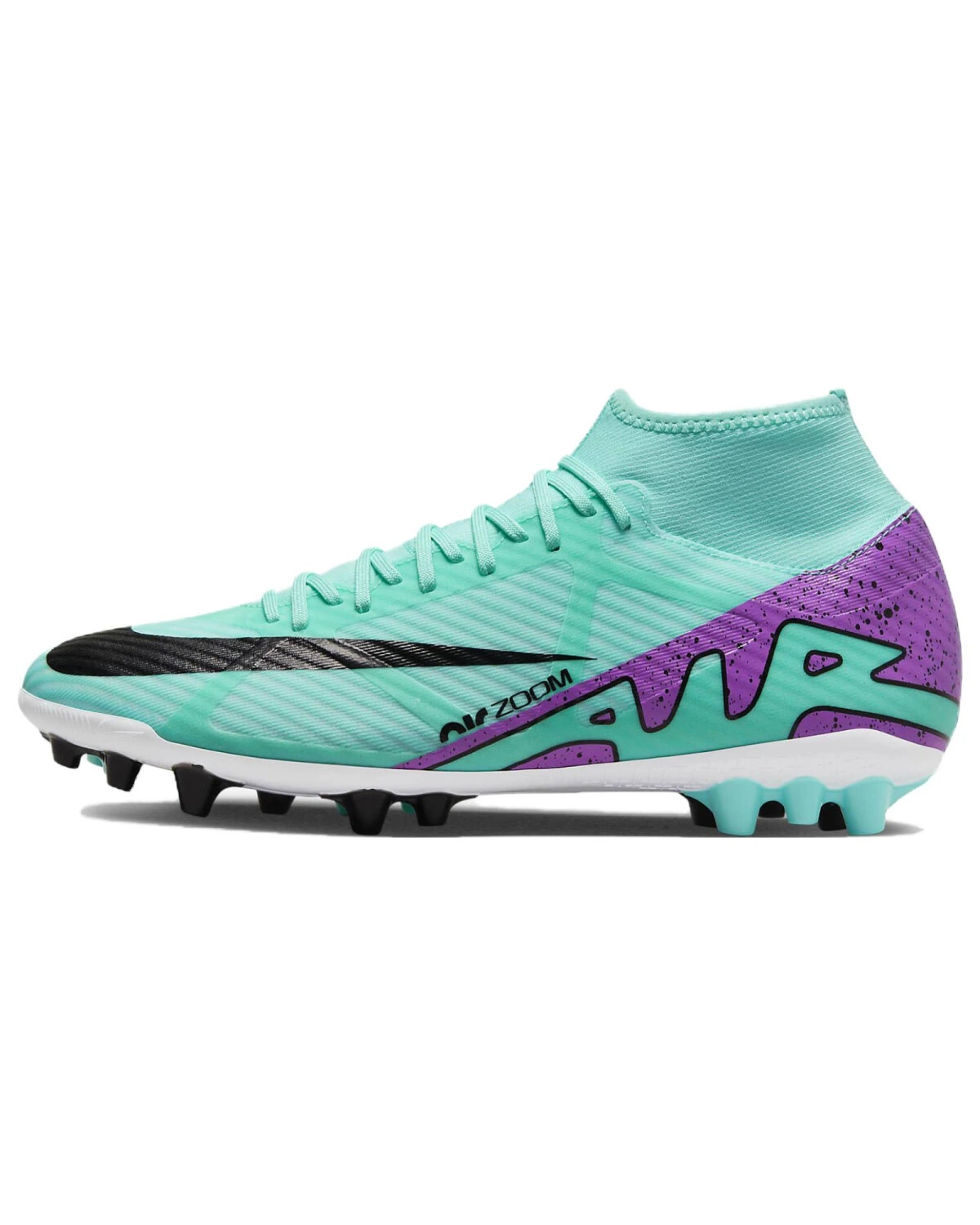Nike Mercurial Superfly 9 унисекс футбольные бутсы высокие зеленые картинка
