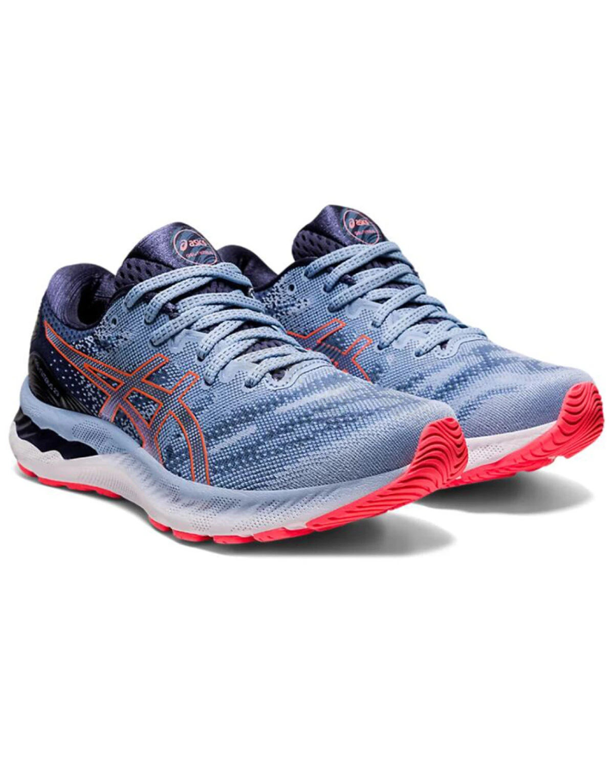 Asics GEL-Nimbus 23 женские кроссовки для бега с амортизацией и вентиляцией голубые картинка