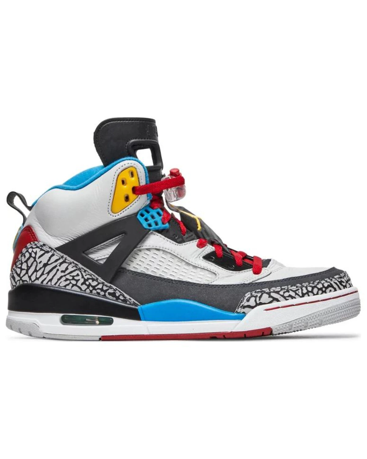 Jordan Spizike Bordeaux мужские кроссовки высокие серо-голубые картинка