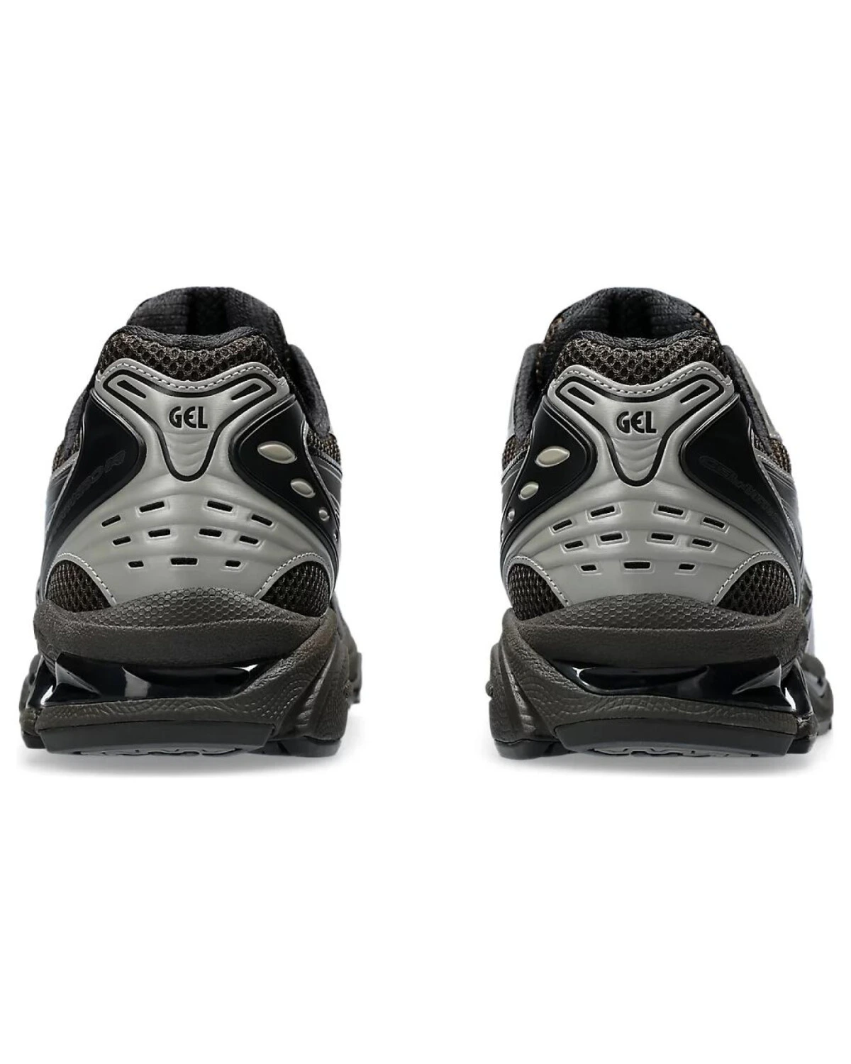 Asics Gel-Kayano 14 спортивные кроссовки из сетки и кожи черно-серо-коричневые картинка