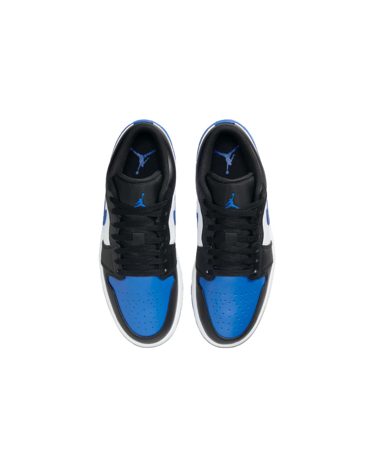 Jordan Air Jordan 1 унисекс кроссовки кожаные черно-белые с синим картинка