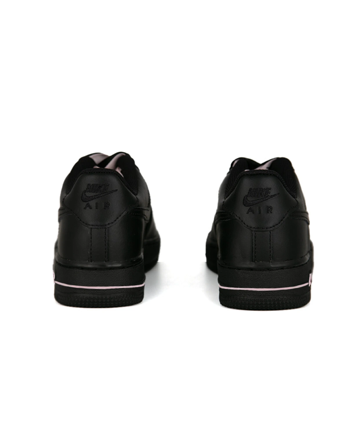 Nike Air Force 1 розовый бант мужские и женские кроссовки черно-розовые картинка