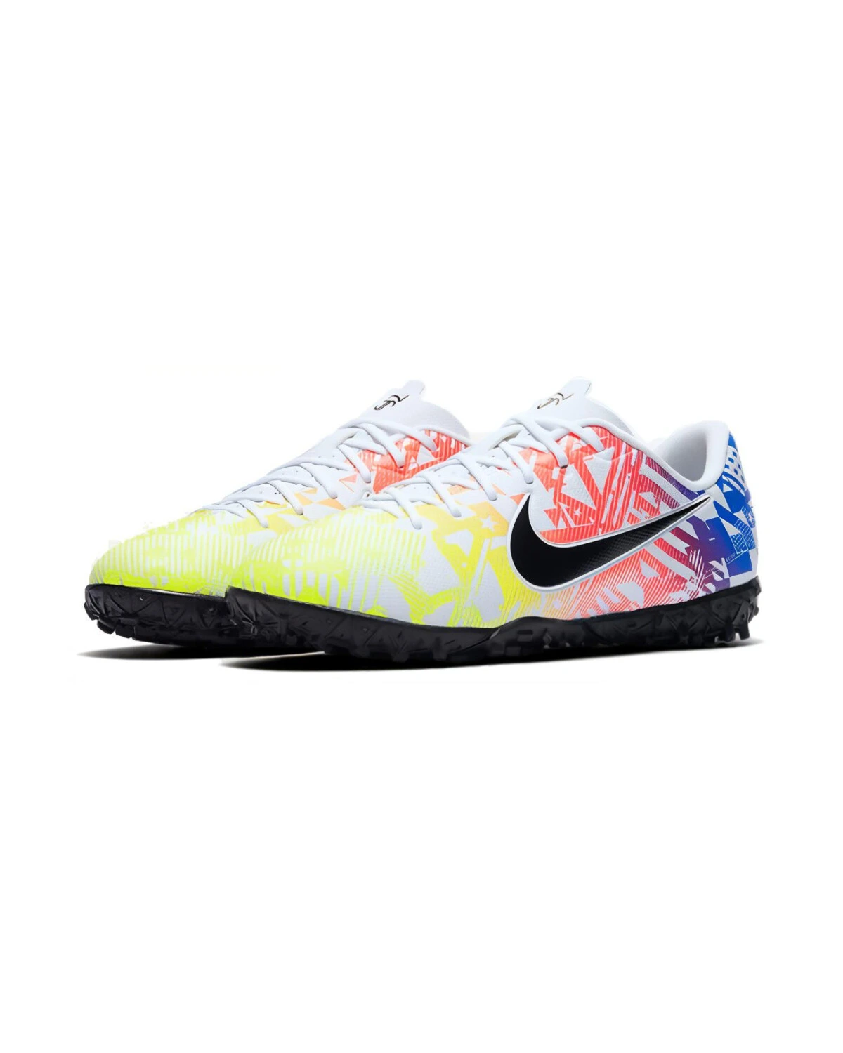 Nike Mercurial Vapor 13 детские футбольные кроссовки TF амортизирующие желто-розово-синие картинка
