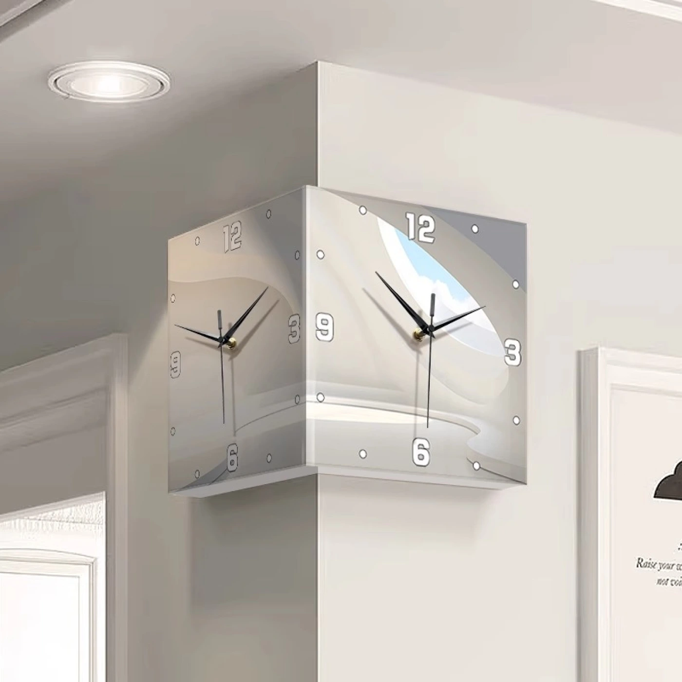 Угловые настенные часы картинка