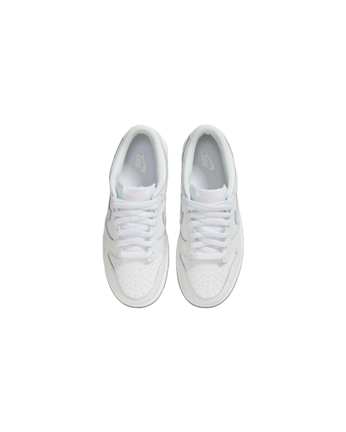 Nike Dunk детские кроссовки белые кожаные картинка