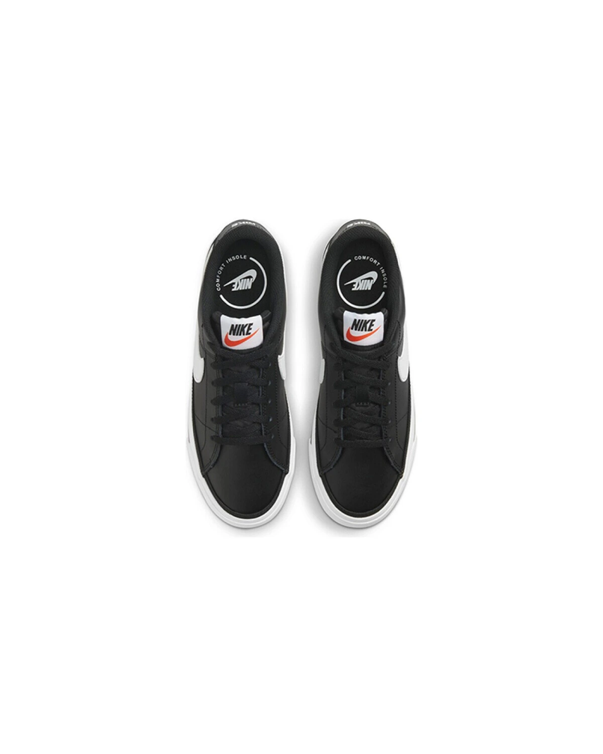 Nike Court Legacy детские кеды черно-белые комфортные картинка