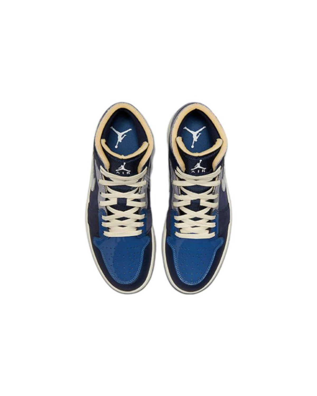 Jordan Air Jordan 1 Mid SE Craft мужские спортивные кроссовки чёрно-синие картинка