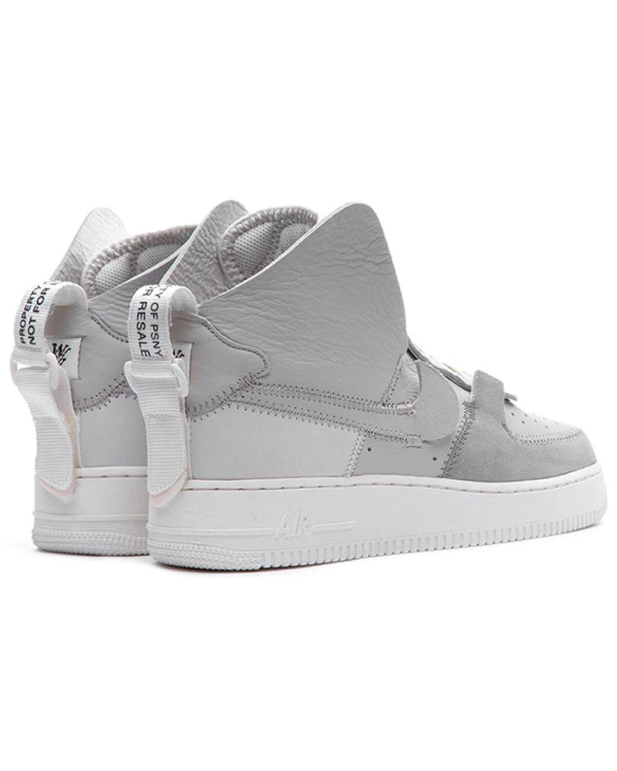 Nike Air Force 1 унисекс кроссовки высокие серые повседневные картинка