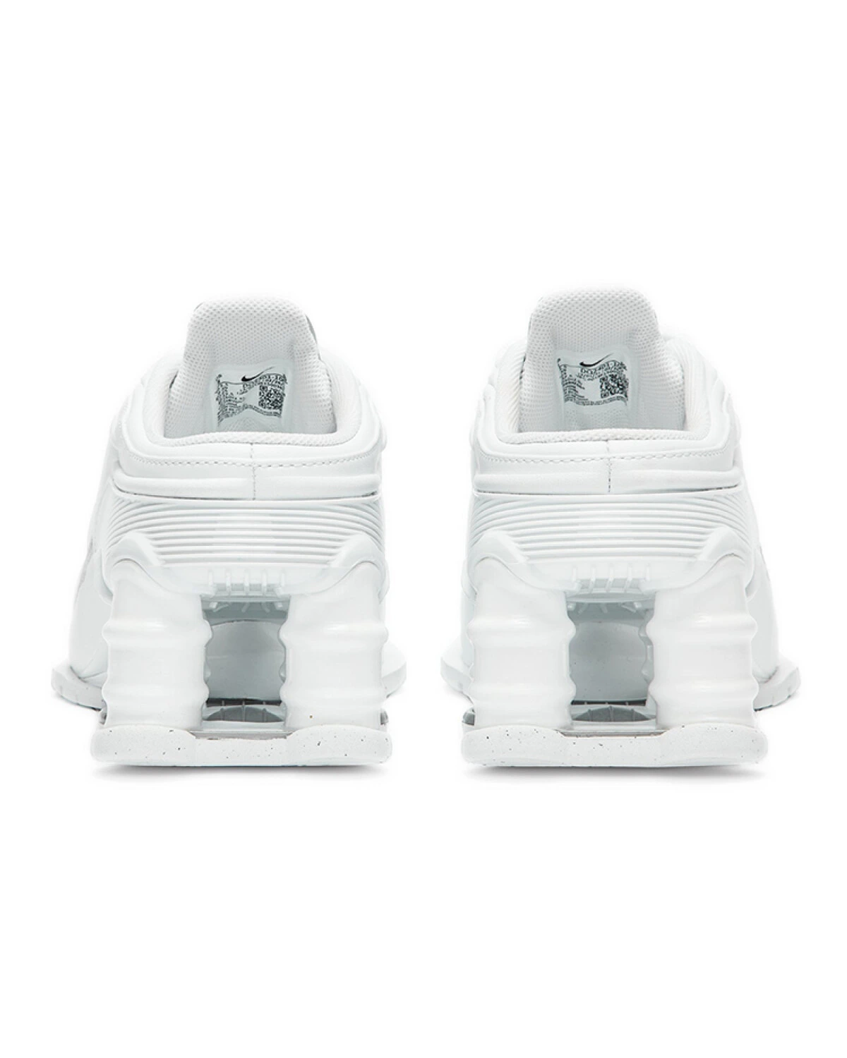 Nike Shox R4 женские кроссовки кожаные повседневные белые картинка