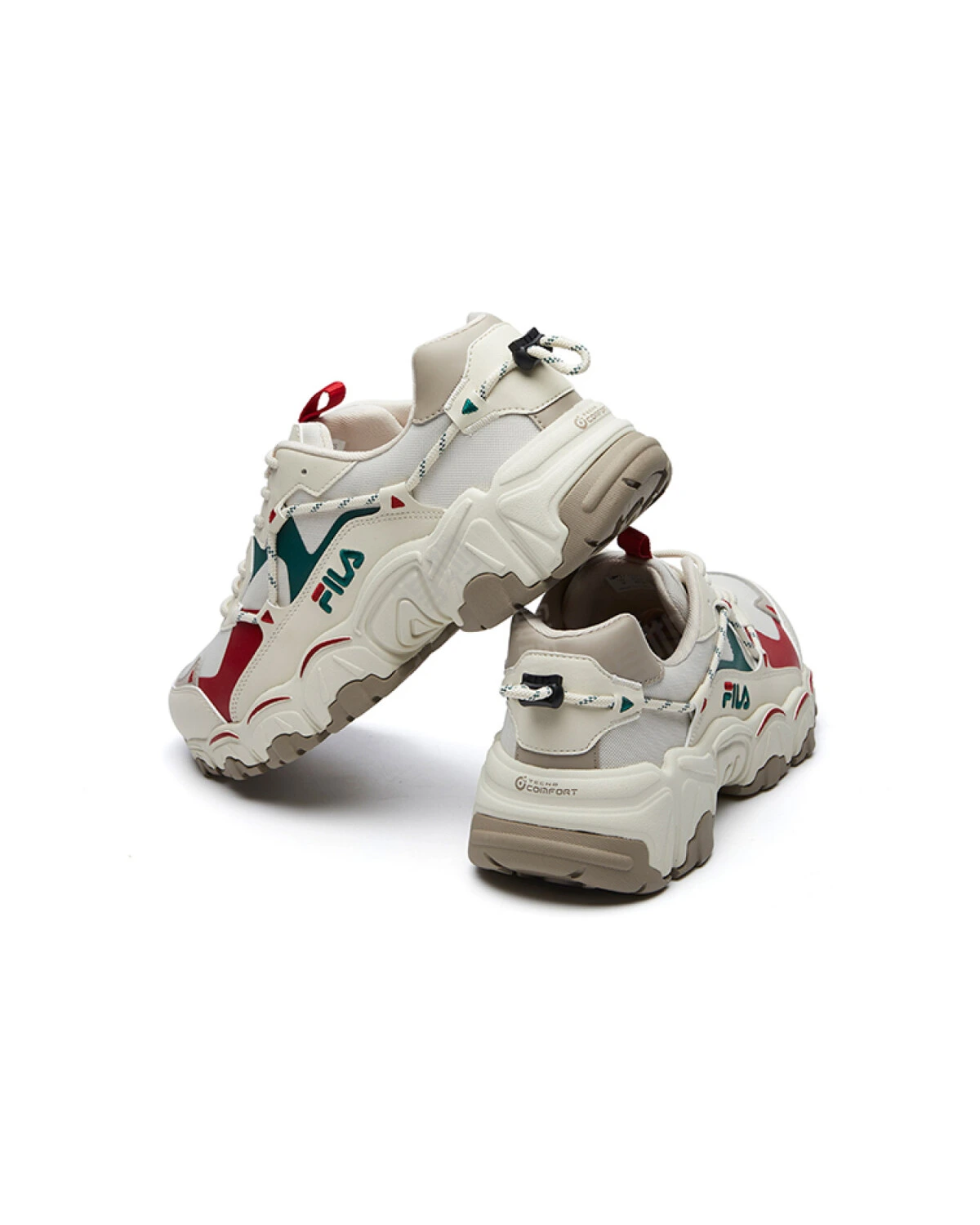 FILA Cat Claw мужские кроссовки тканевые белые с цветными вставками картинка