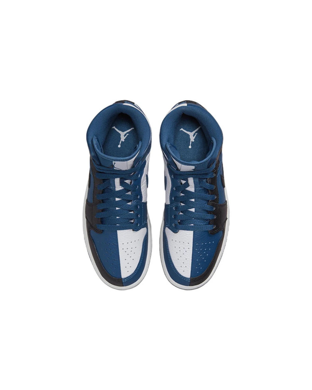 Jordan Air Jordan 1 Mid Split "French Blue" женские кроссовки кожаные синие картинка