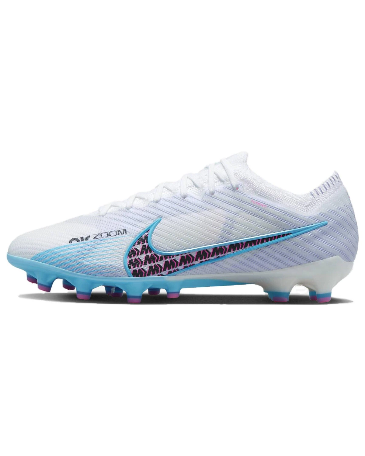Nike Air Zoom Vapor 15 унисекс теннисные кроссовки белые с голубыми вставками картинка
