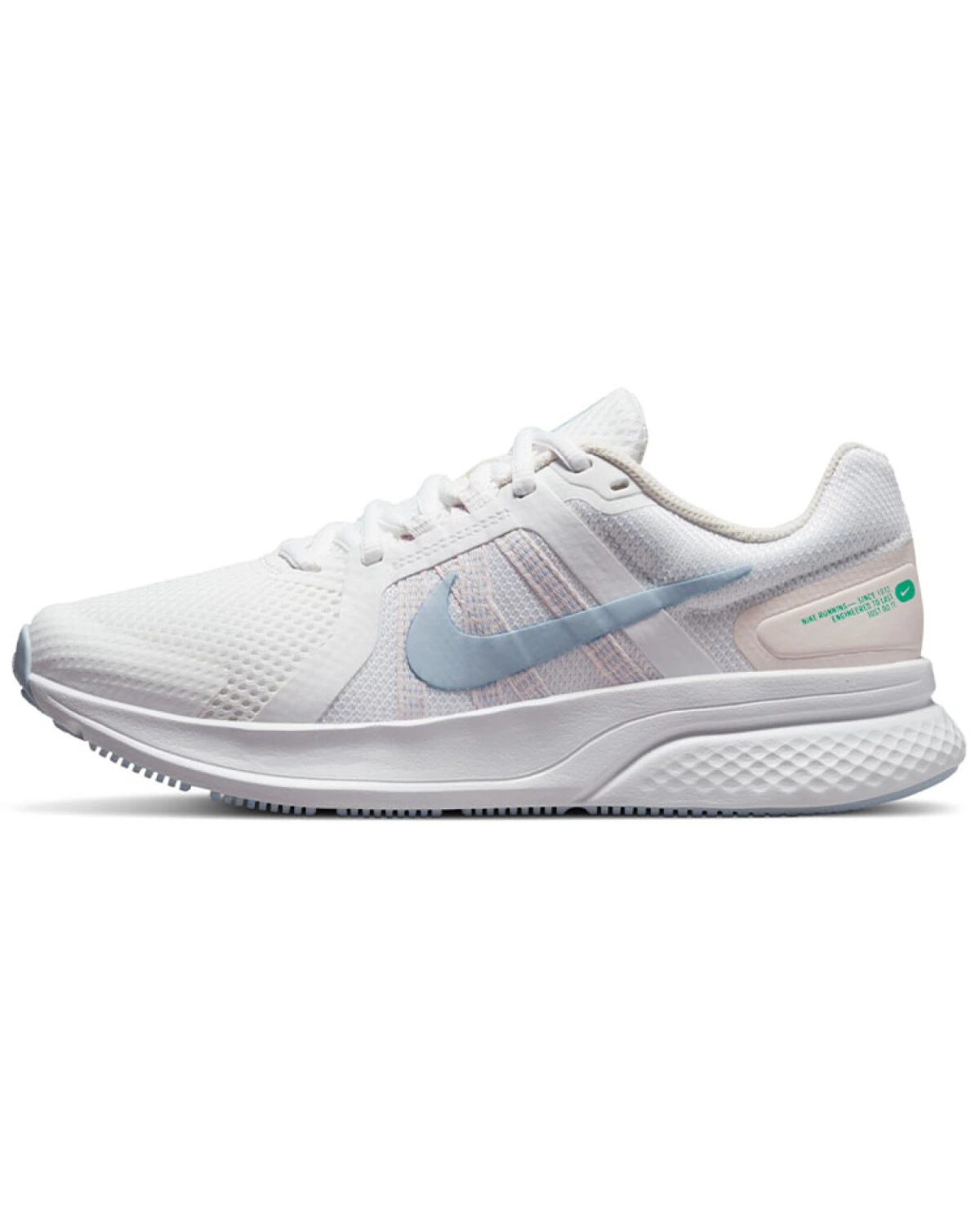 Nike Run Swift 2 женские кроссовки для бега белые с голубым дышащие картинка