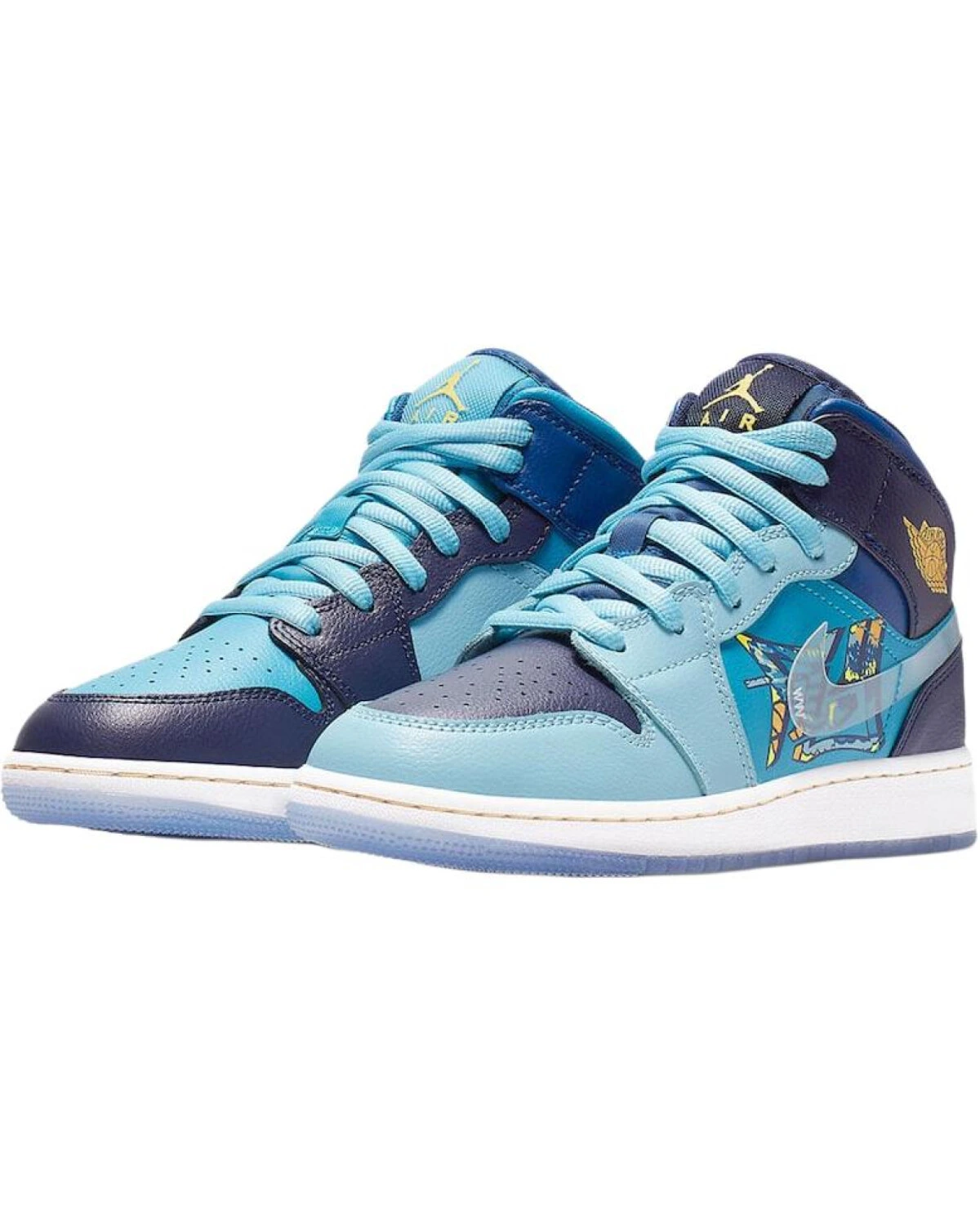 Jordan Air Jordan 1 детские кроссовки синие картинка