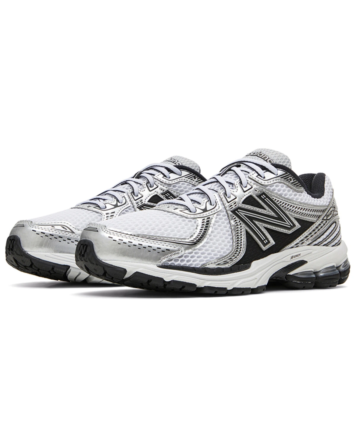 New Balance 860 v2 unisex беговые кроссовки из текстиля серебристо-черные картинка