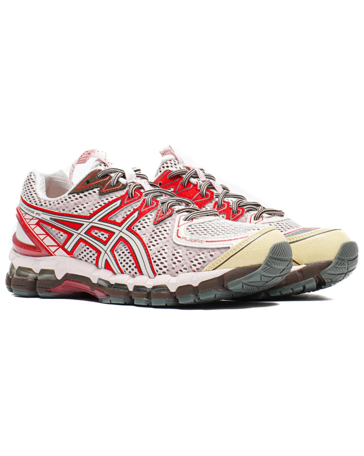Asics Gel-Kayano20 унисекс кроссовки для марафона белые и красные картинка