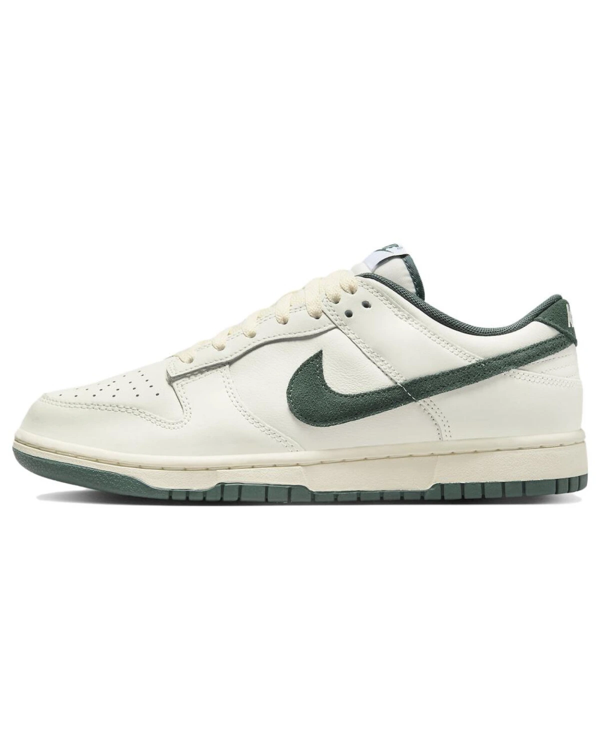 Nike Dunk унисекс кроссовки бело-зеленые из кожи картинка