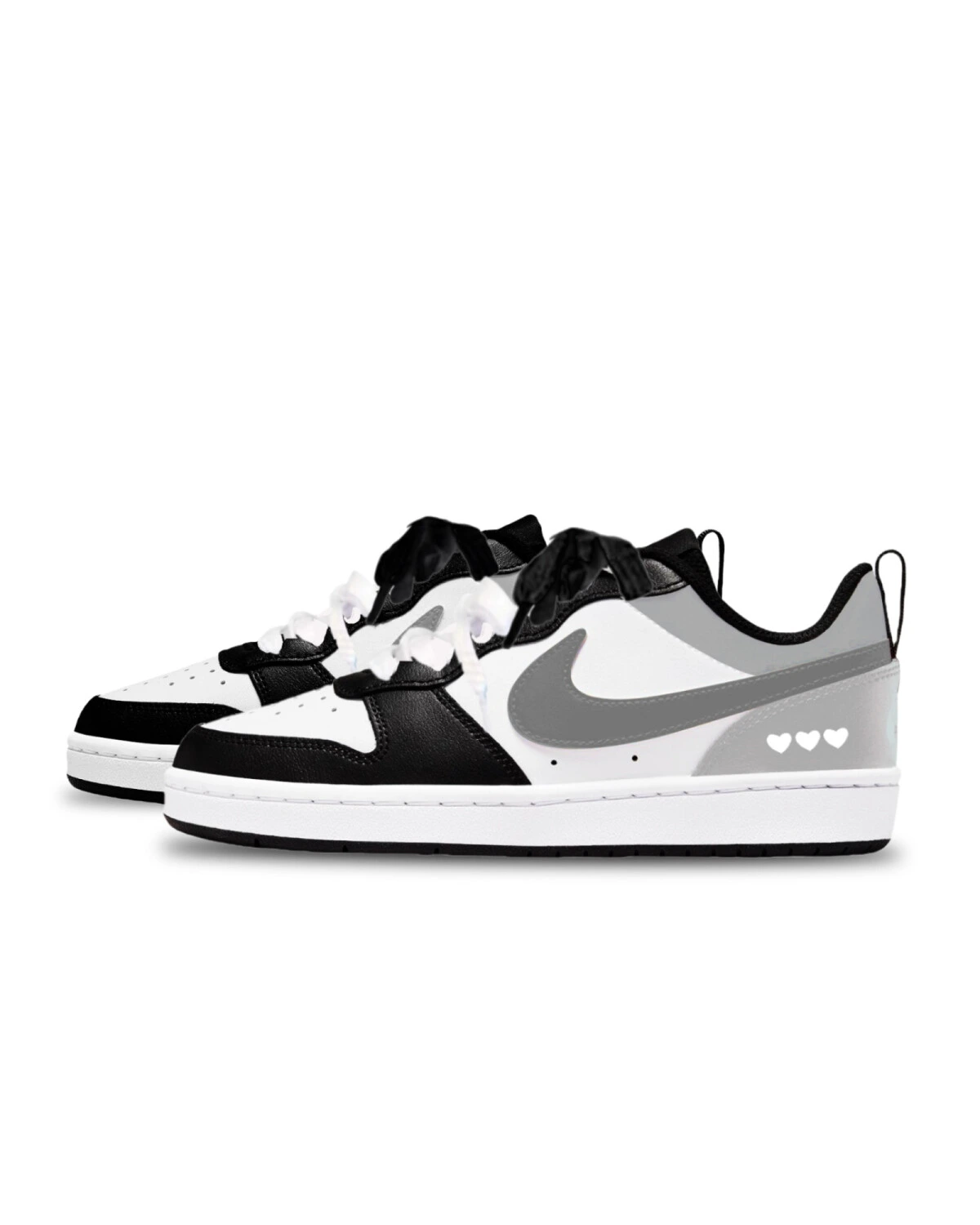 Nike Court Borough детские кеды из искусственной кожи серого цвета картинка