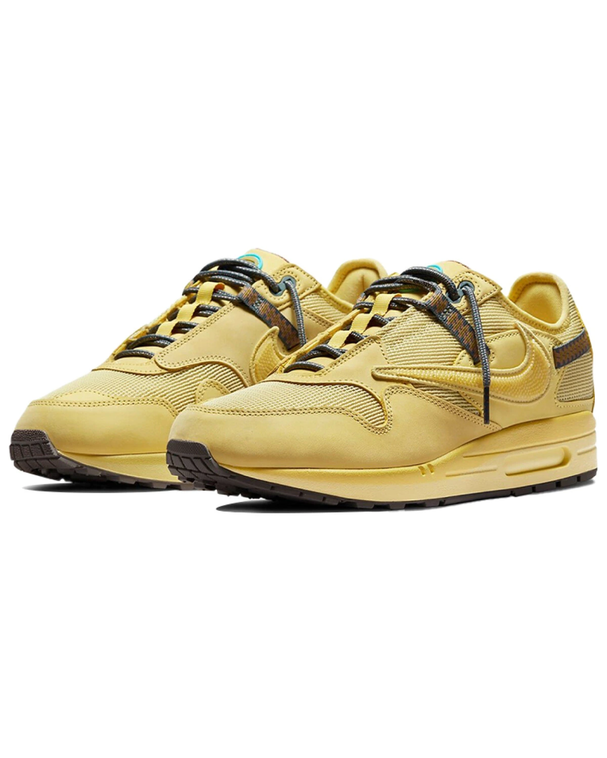 Nike Air Max 1 унисекс кроссовки беговые золотые из текстиля картинка
