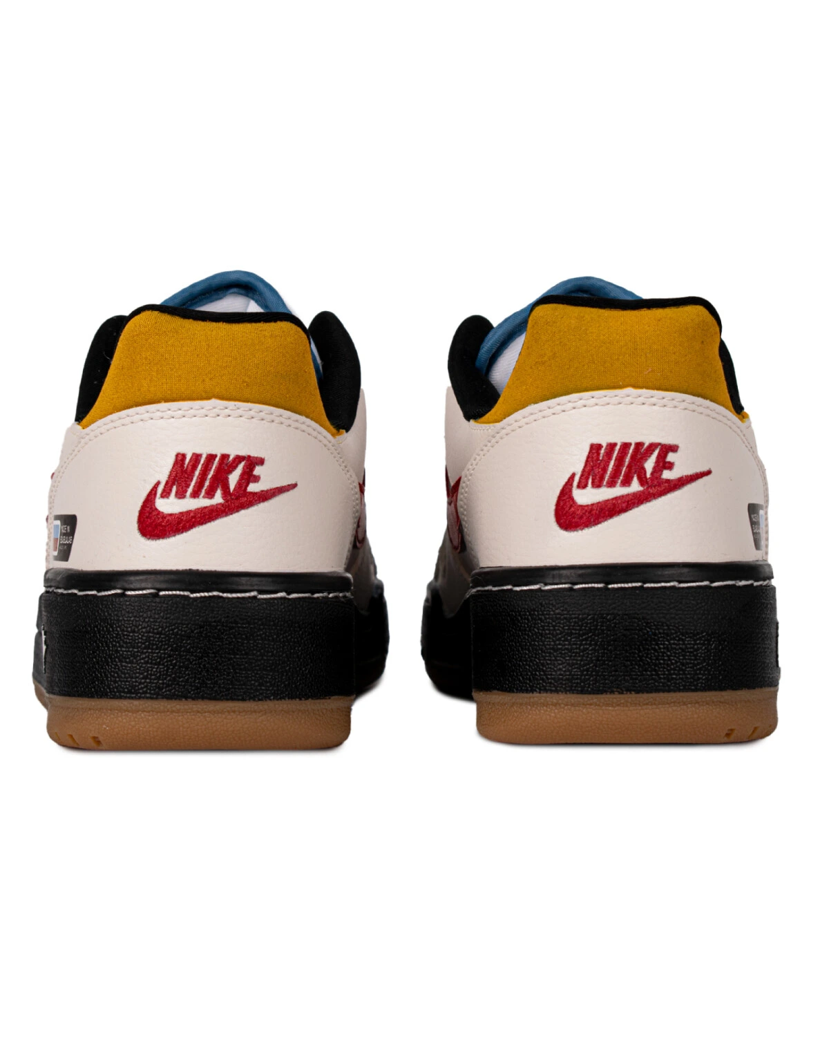 Nike Full Force мужские кеды состаренные черно-белые с красным картинка