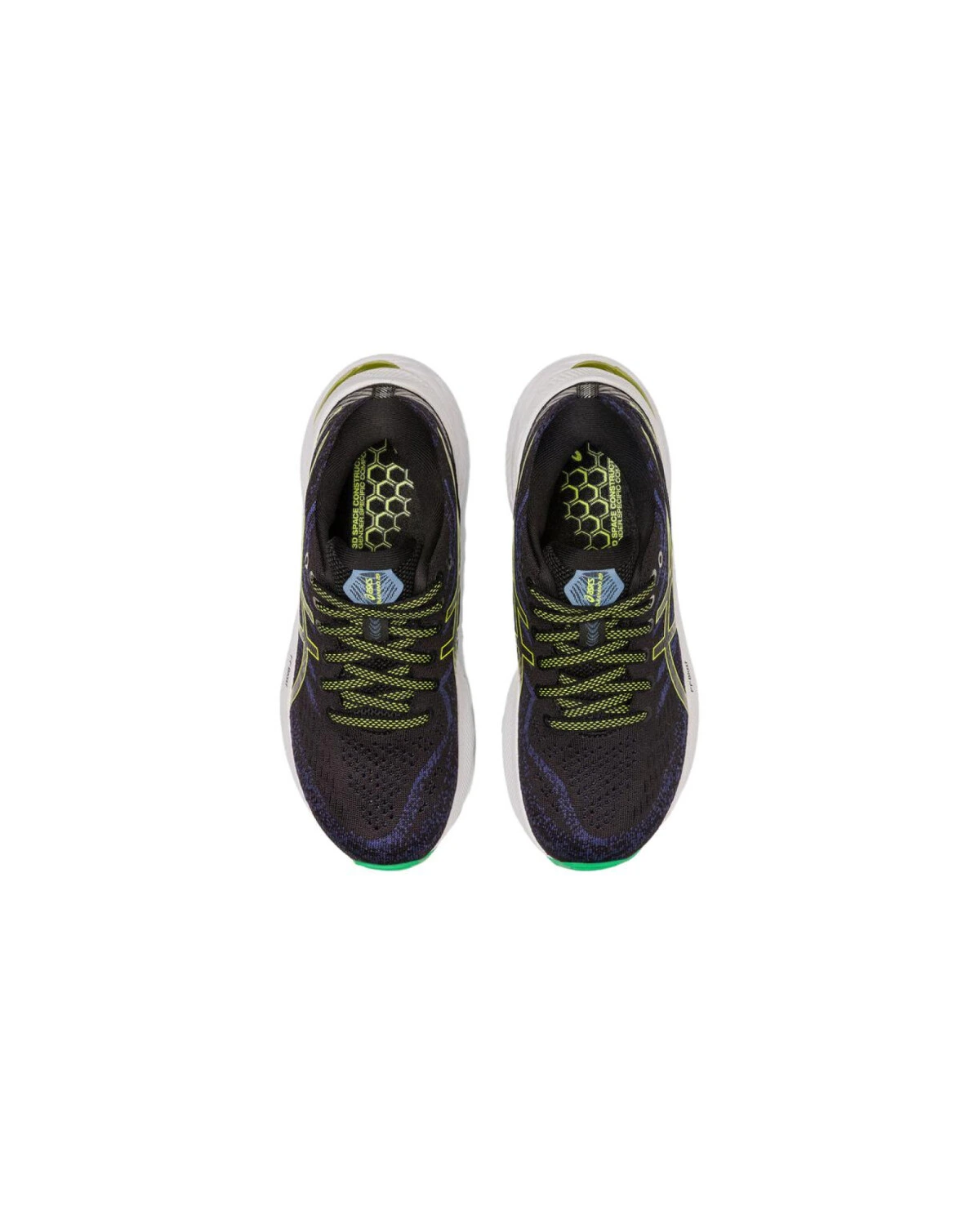 Asics GEL-KAYANO 29 детские кроссовки для бега с амортизацией и дышащие черно-зеленые картинка