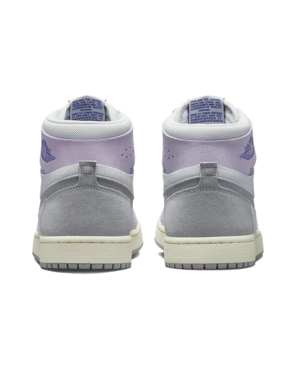 Jordan Air Jordan 1 High Zoom CMFT 2 "Light Smoke Grey and Barely Grape" женские кроссовки высокие серо-фиолетовые картинка