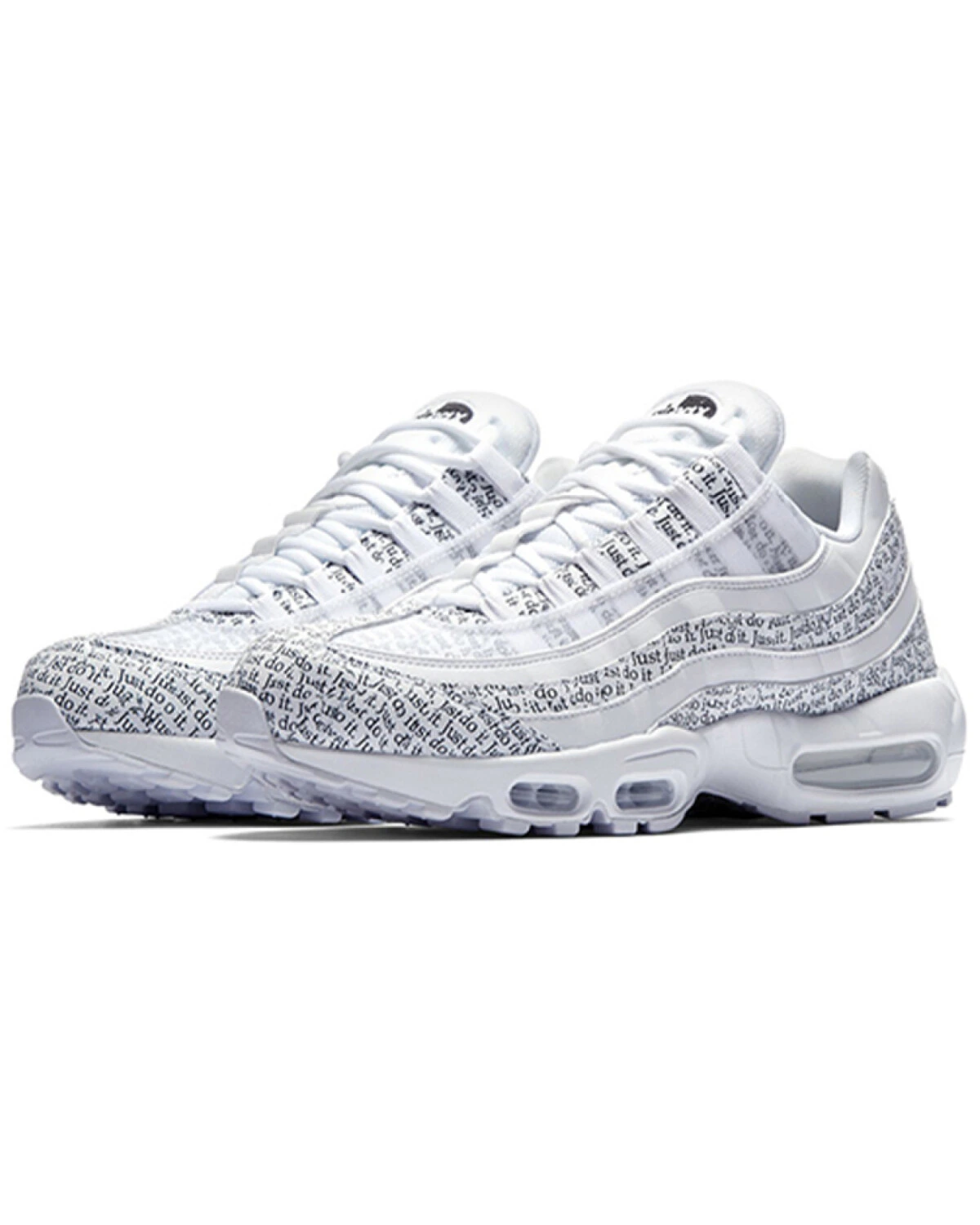 Nike Air Max 95 унисекс кроссовки беговые белые с принтом Just Do It картинка