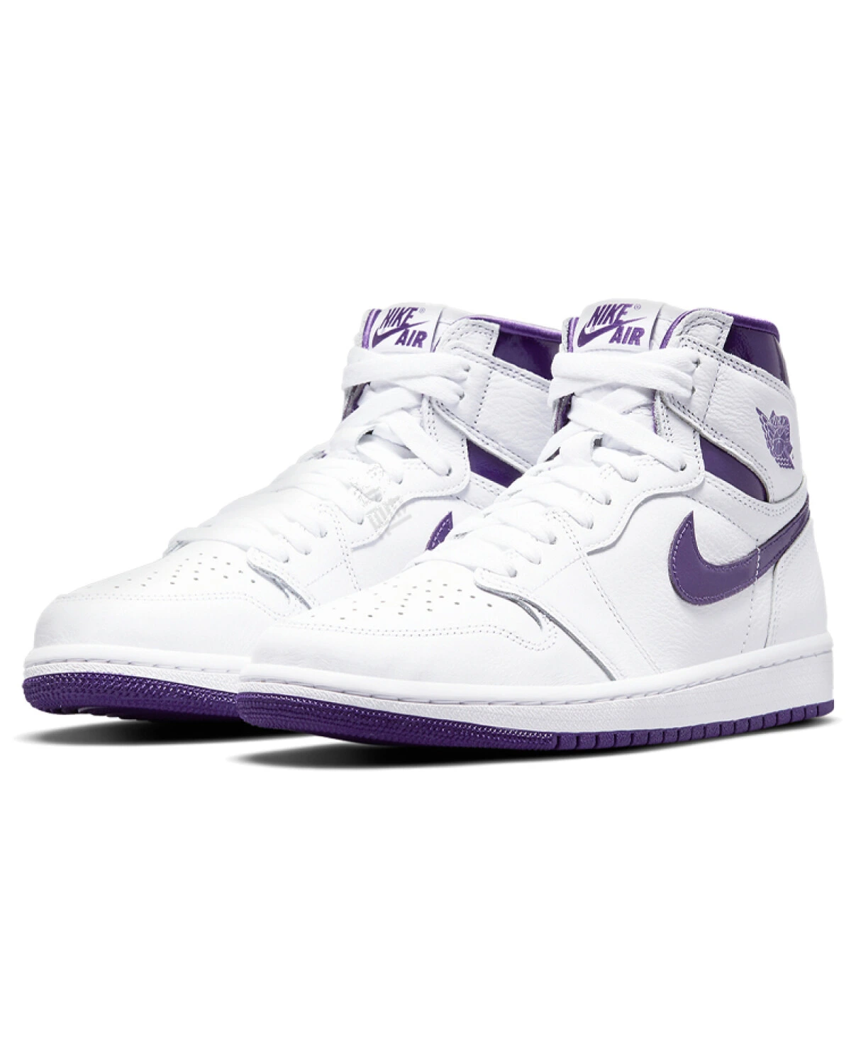 Jordan Air Jordan 1 High OG 'Court Purple' женские кроссовки бело-фиолетовые картинка