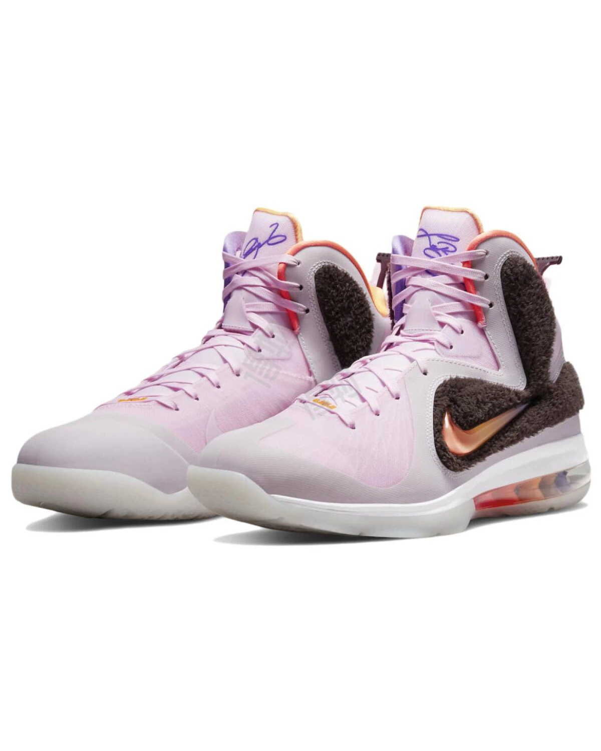 Nike Lebron 9 "Regal Pink" мужские высокие баскетбольные розовые картинка