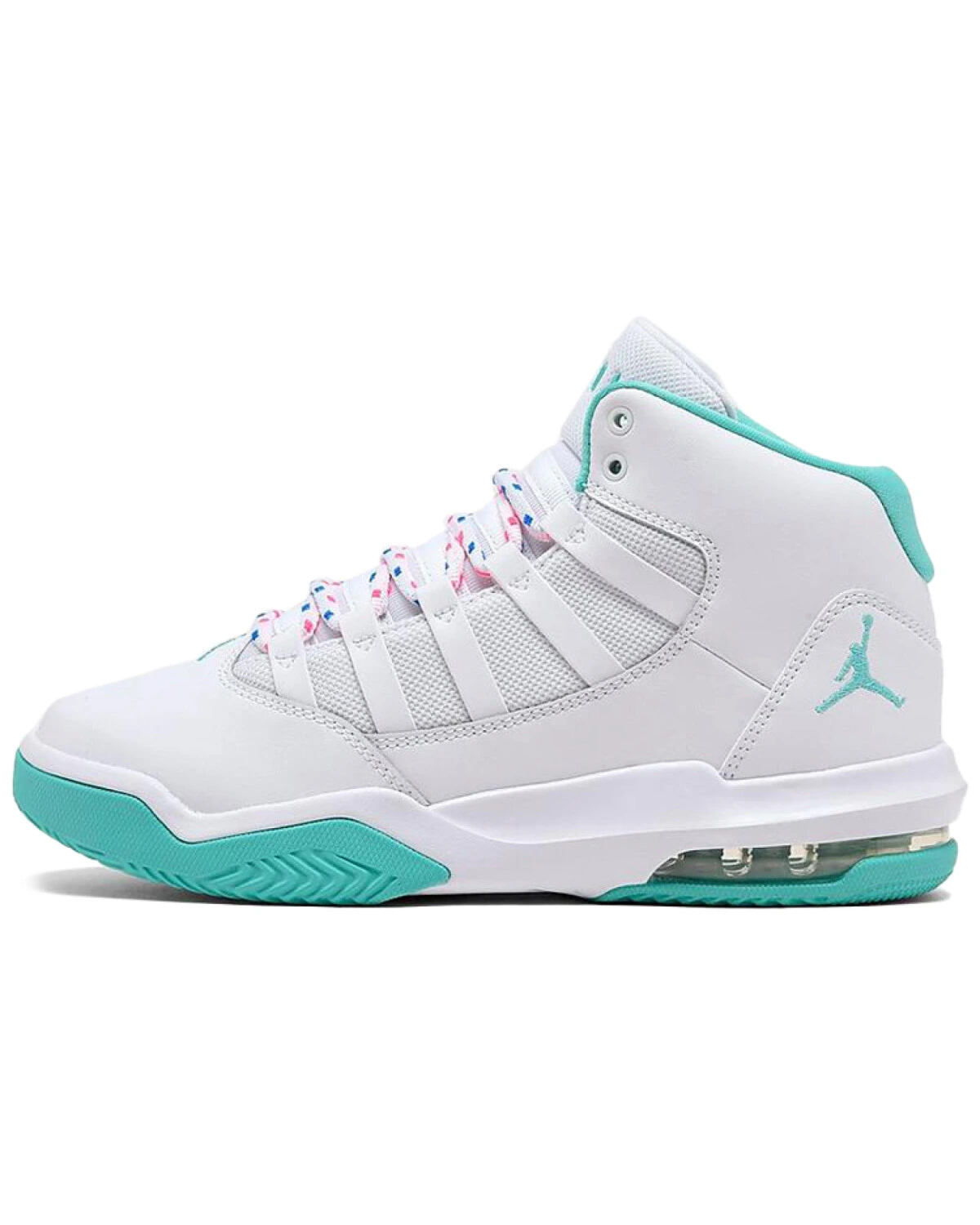 Jordan Max Aura 1 женские кроссовки кожаные сине-белые для баскетбола картинка