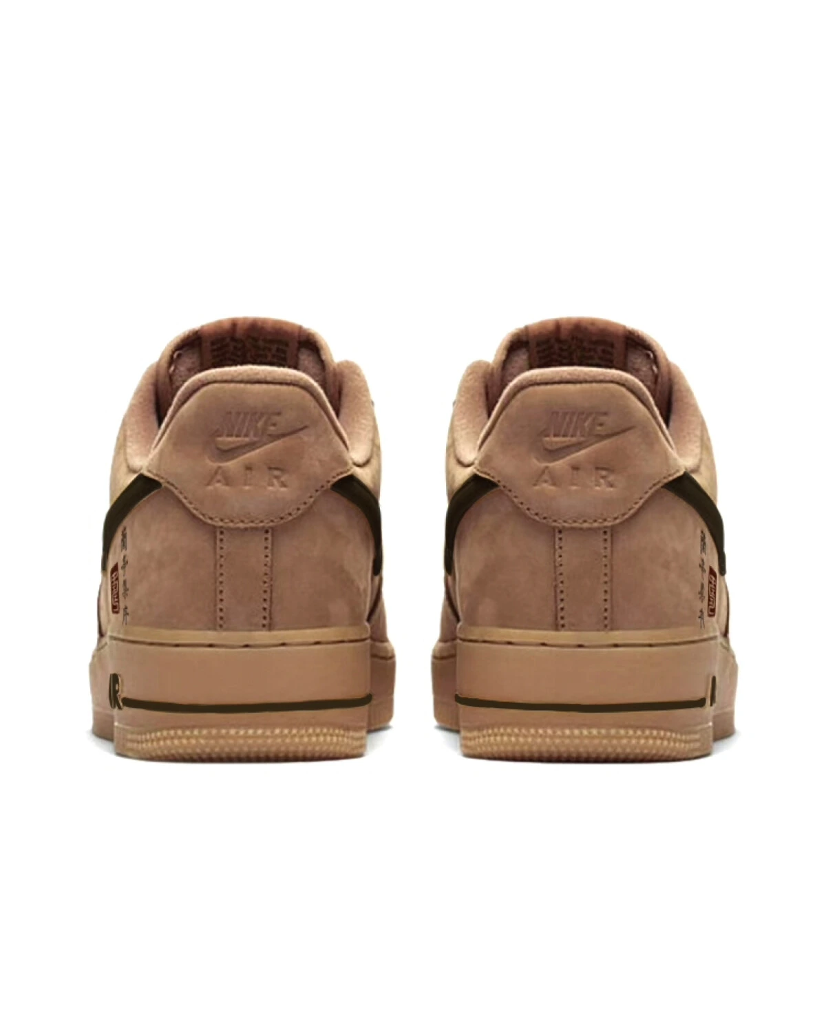 Nike Air Force 1 унисекс кроссовки ретро стиль бежевые картинка